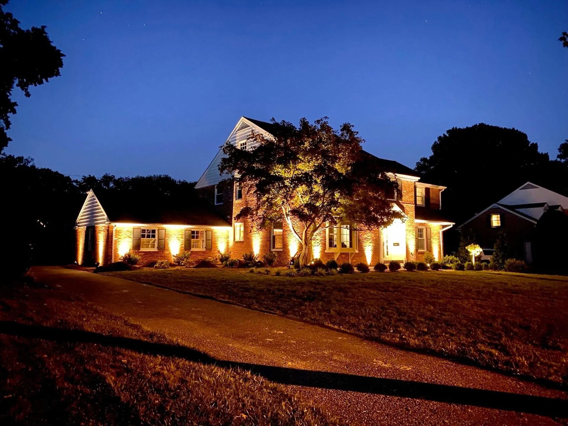 Landscape lighting by First Class Lawncare LLC in Wilmington, DE